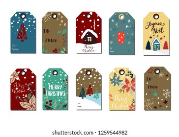 Christmas tags cute collection