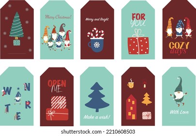 Christmas tags. Printable Gift tags with Merry Christmas 