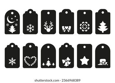 Christmas Name Tags Collection 3 Stock Vector - Illustration of