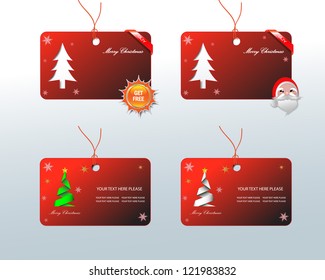 Christmas tags set.Easy editable.Eps10.