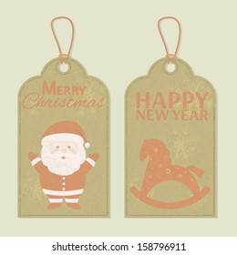 Christmas tags. Vector set, EPS 8.