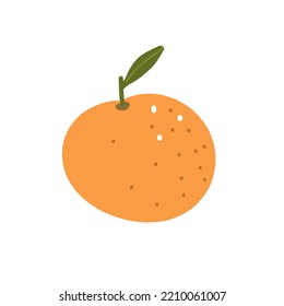 Cañón de Navidad, ilustración vectorial de la fruta mandarina sobre fondo blanco para pegatinas, impresiones, afiches, postales