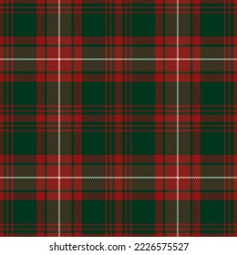 Christmas tartan plaid. Scottish pattern fabric swatch close-up. 
