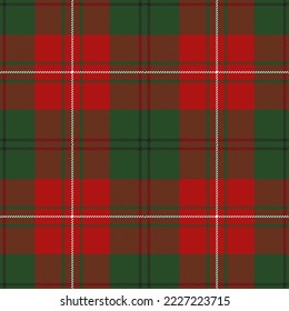 Christmas tartan plaid. Scottish pattern fabric swatch close-up. 