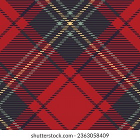 Christmas tartan plaid seamless pattern and black, green, red, white flannel shirt patterns, trendy tiles flat vector illustration.