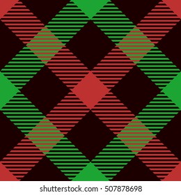 Christmas Tartan Seamless Patterns. Tartan plaid  background. Seamless samples for background, suitable for Christmas and New Year. Suits for decorative paper  well as for hand crafts and DIY.