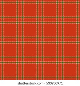 Christmas tartan seamless vector patterns in grin and red colors