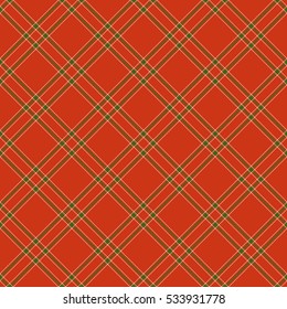 Christmas tartan seamless vector patterns in grin and red colors