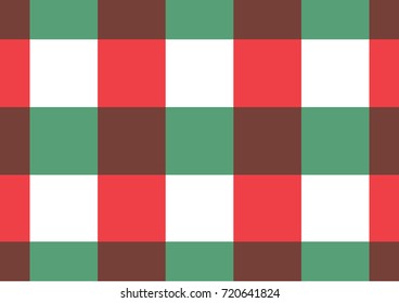 Christmas tartan vector patterns in green, red and white colors Texture from rhombus/squares for - plaid, tablecloths, clothes, shirts, dresses, paper, blankets, and other textile products.
