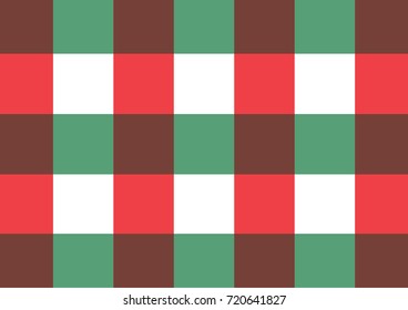 Christmas tartan vector patterns in green, red and white colors Texture from rhombus/squares for - plaid, tablecloths, clothes, shirts, dresses, paper, blankets, and other textile products.