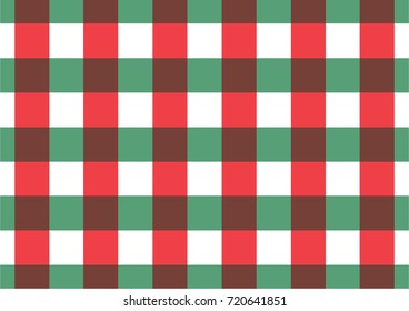 Christmas tartan vector patterns in green, red and white colors Texture from rhombus/squares for - plaid, tablecloths, clothes, shirts, dresses, paper, blankets, and other textile products.