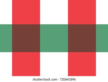 Christmas tartan vector patterns in green, red and white colors Texture from rhombus/squares for - plaid, tablecloths, clothes, shirts, dresses, paper, blankets, and other textile products.
