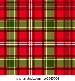 Christmas Tartan. Vector Seamless Pattern.