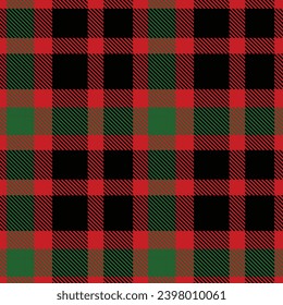 Christmas Tartan vs Plaids pattern seamless red green colour background.  Xmas Scottish Buffolo check flannel art design fo print fabric clots jacket kilt cotton fashion lumberjack 