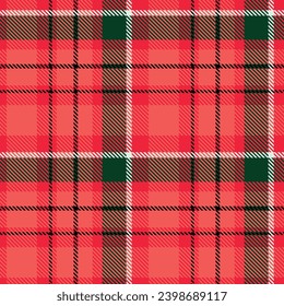 Christmas Tartan vs Plaids pattern seamless red green colour background.  Xmas Scottish Buffolo check flannel art design fo print fabric clots jacket kilt cotton fashion lumberjack 
