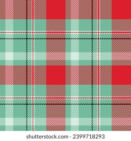 Patrón navideño Tartán vs Plaids color verde sin fisuras.  Xmas Scottish Buffolo chequeo flannel diseño de arte de tejidos impresos chaqueta de algodón kilt de moda leñador 