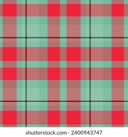Christmas Tartan vs Plaids pattern seamless red green colour background.  Xmas Scottish Buffolo check flannel art design fo print fabric clots jacket kilt cotton fashion lumberjack 