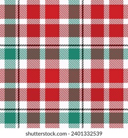 Christmas Tartan vs Plaids pattern seamless red green colour background.  Xmas Scottish Buffolo check flannel art design fo print fabric clots jacket kilt cotton fashion lumberjack 