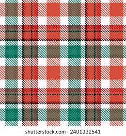 Christmas Tartan vs Plaids pattern seamless red green colour background.  Xmas Scottish Buffolo check flannel art design fo print fabric clots jacket kilt cotton fashion lumberjack 