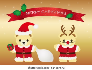 Christmas of  teddy bear