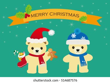 Christmas of  teddy bear