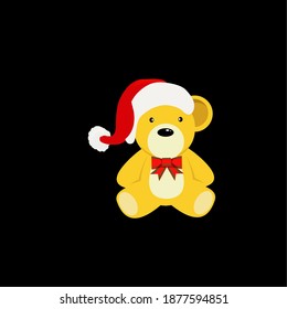 Icono del oso de peluche de Navidad. Icono de Ilustración de diseño de vectores de osito de peluche. Aislado sobre fondo blanco. Diseño Gráfico Editable Para Su Diseño. Resumen de la moderna y moderna ilustración vectorial.