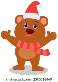 Christmas teddy bear and