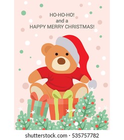 Christmas Teddy Vector Icon