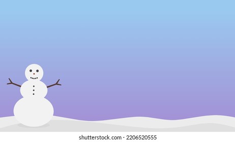 Weihnachtsvorlagenhintergrund mit Lächeln als einsamer Schneemann
