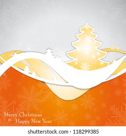 Christmas template frame design for greeting card. vector illustration
