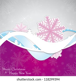 Christmas template frame design for greeting card. vector illustration