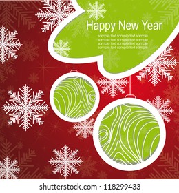 Christmas template frame design for greeting card. vector illustration