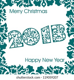 Christmas template frame. vector illustration