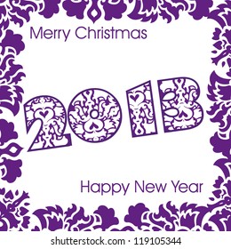 Christmas template frame. vector illustration
