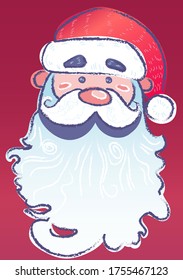 Christmas template with isolated Santa and place for your text for posters or flyers and greeting cards.