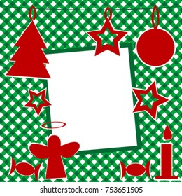 Christmas template with photo frame