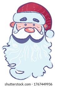 Christmas template with Santa and empty place for your text for posters or flyers and greeting cards.