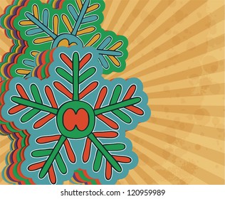 christmas Template with snowflakes