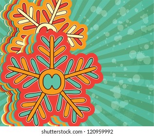 christmas Template with snowflakes