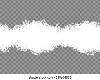 Christmas template Snowflakes border. EPS 10 vector file included