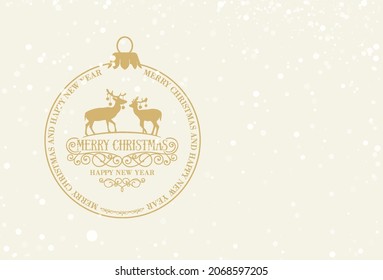 Texto de Navidad de 2022. Ilustración vectorial. Feliz regalo de bienvenida de año nuevo.