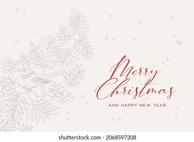 Christmas text 2022. Vector illustration. Happy new year greeting card.