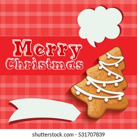 Christmas Text Balloon Vector Speech Bubble vector illustration
