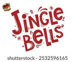 Christmas Text with Bells, Festive Holiday Greeting, Merry Christmas Typography with Bells, Joyful Seasonal Message, Christmas Celebration Banner with Bells, Holiday Cheer Design, Winter Wonderland