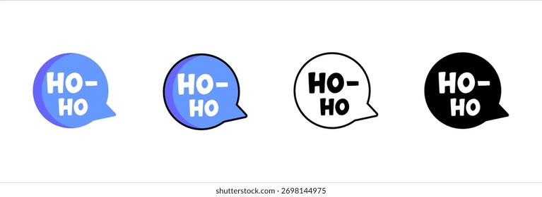 Navidades Texto Burbuja Ho Ho Icon Colección