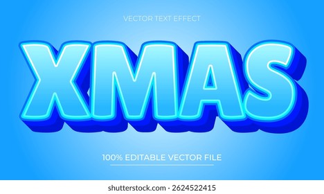 Christmas text effect with Editable text for winter and christmas sale