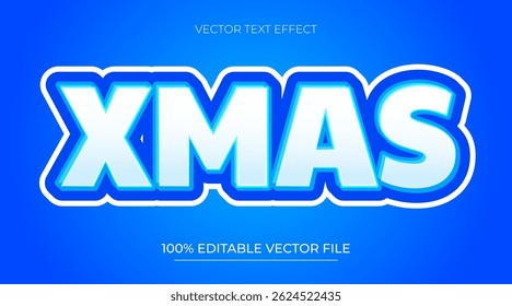 Christmas text effect with Editable text for winter and christmas sale