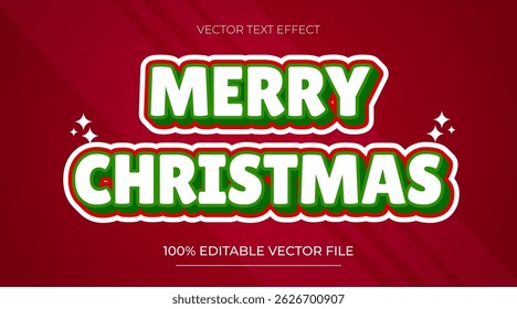 Christmas Text Effect Merry Christmas 3d text effect and editable text effect