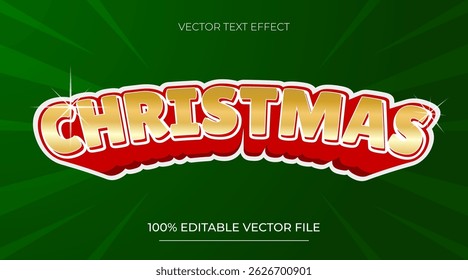 Navidades Efecto de texto Texto de feliz Navidad brillante estilo oro rosa efecto de texto editable sobre fondo verde
