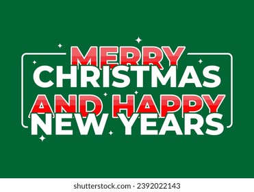 Christmas text effect in white color. Red background
